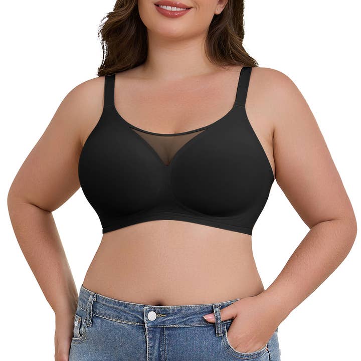 Soutien-gorge sans fil à mailles en V SHAPERX pour la vente par ShaperX Shapewear