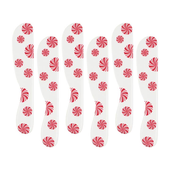 6-Piece Peppermint Melamine Cheese Spreader for wholesale by Supreme Housewares