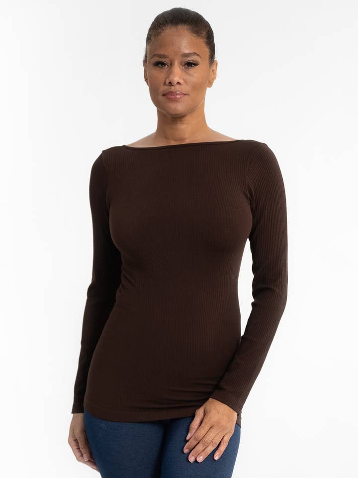 ELIETIAN - Wholesale Knit Top - Women's - Ribbed Reversible Long Sleeve41