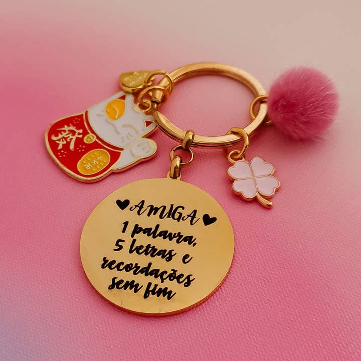 Keychain Friend 5 letters for wholesale by Pampa Mia