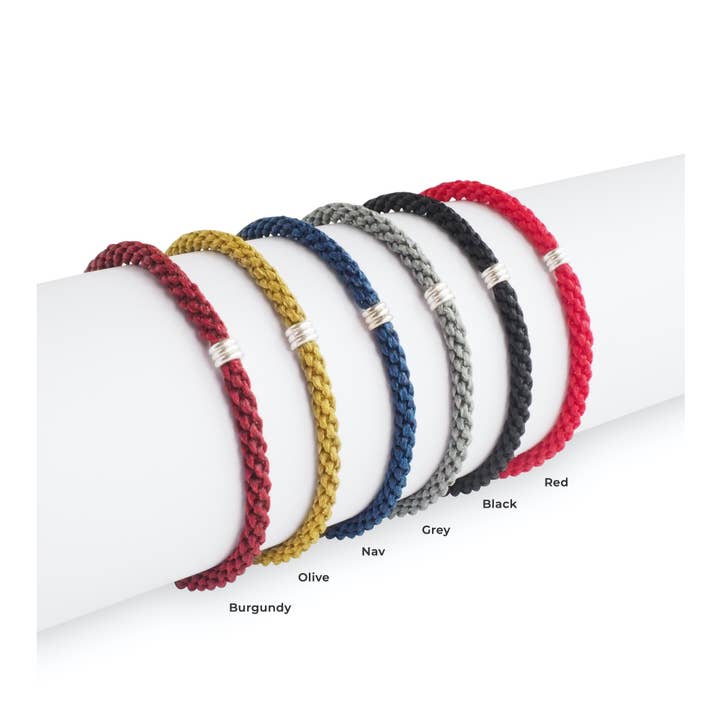 Makarla - Handmade Colombian Jewelry - Wholesale Woven/Braided Bracelet - Men's Braided Bracelet | Rope Bracelet | Silver Bracelet |