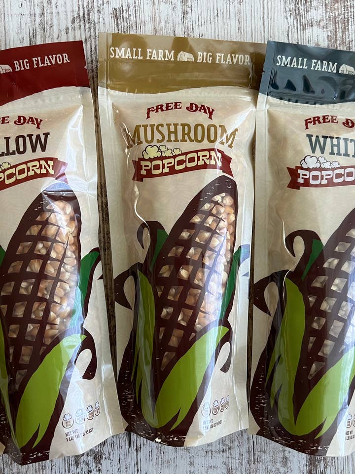 Popcorn Sampler | 3-Pack | Yellow, White & Mushroom for wholesale by Free Day Popcorn Company