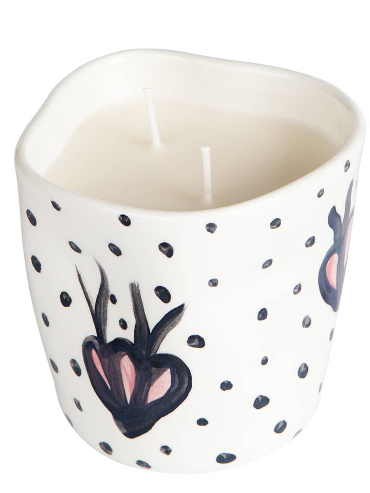 CORALS & DOTS CANDLE for wholesale by Rhea Kalo
