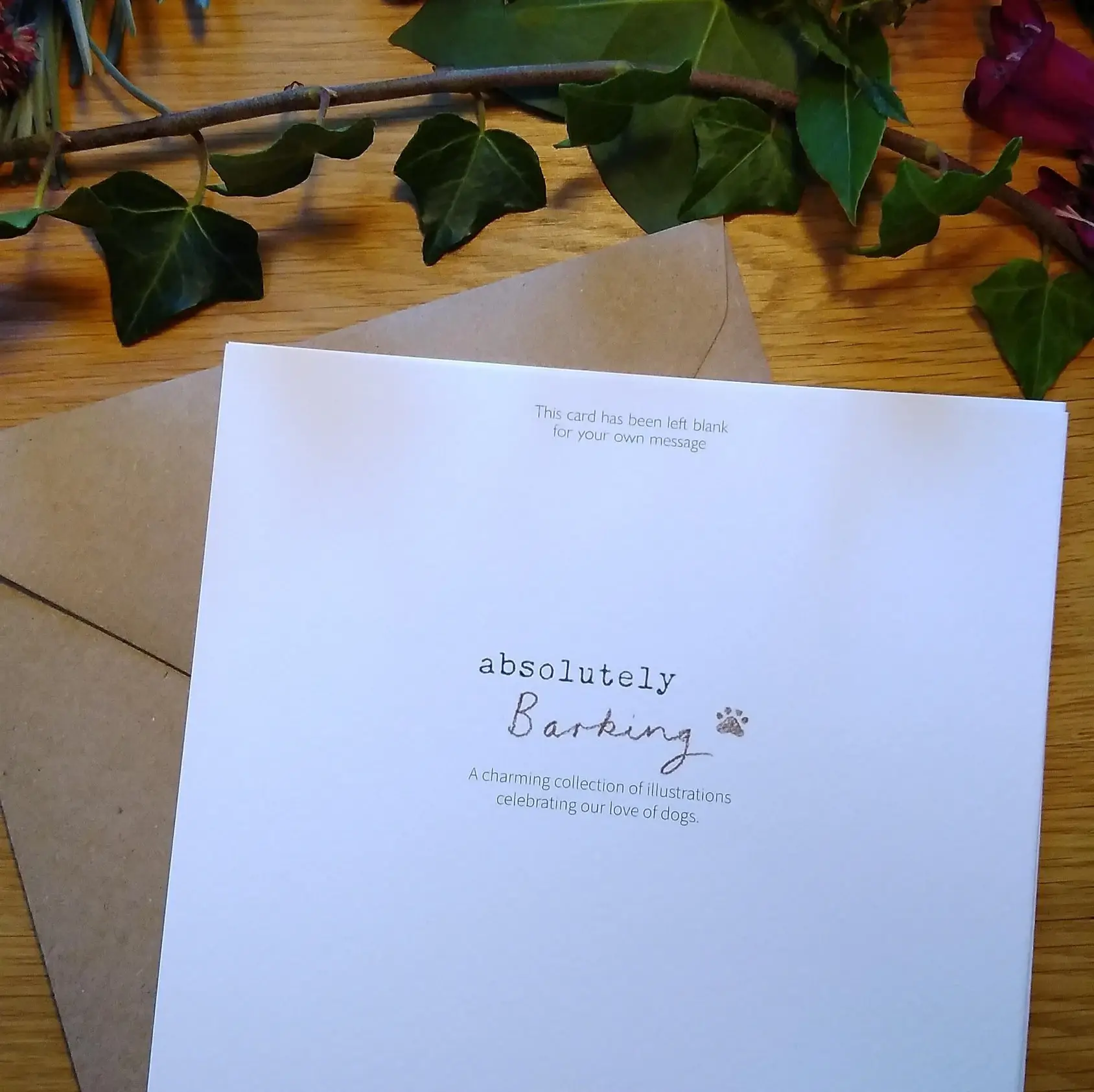 Paper Shed Design Ltd – Engroshandel Hverdagshilsen kort – Blank kort - Cocker Spaniel Med Lyserød Blomst2