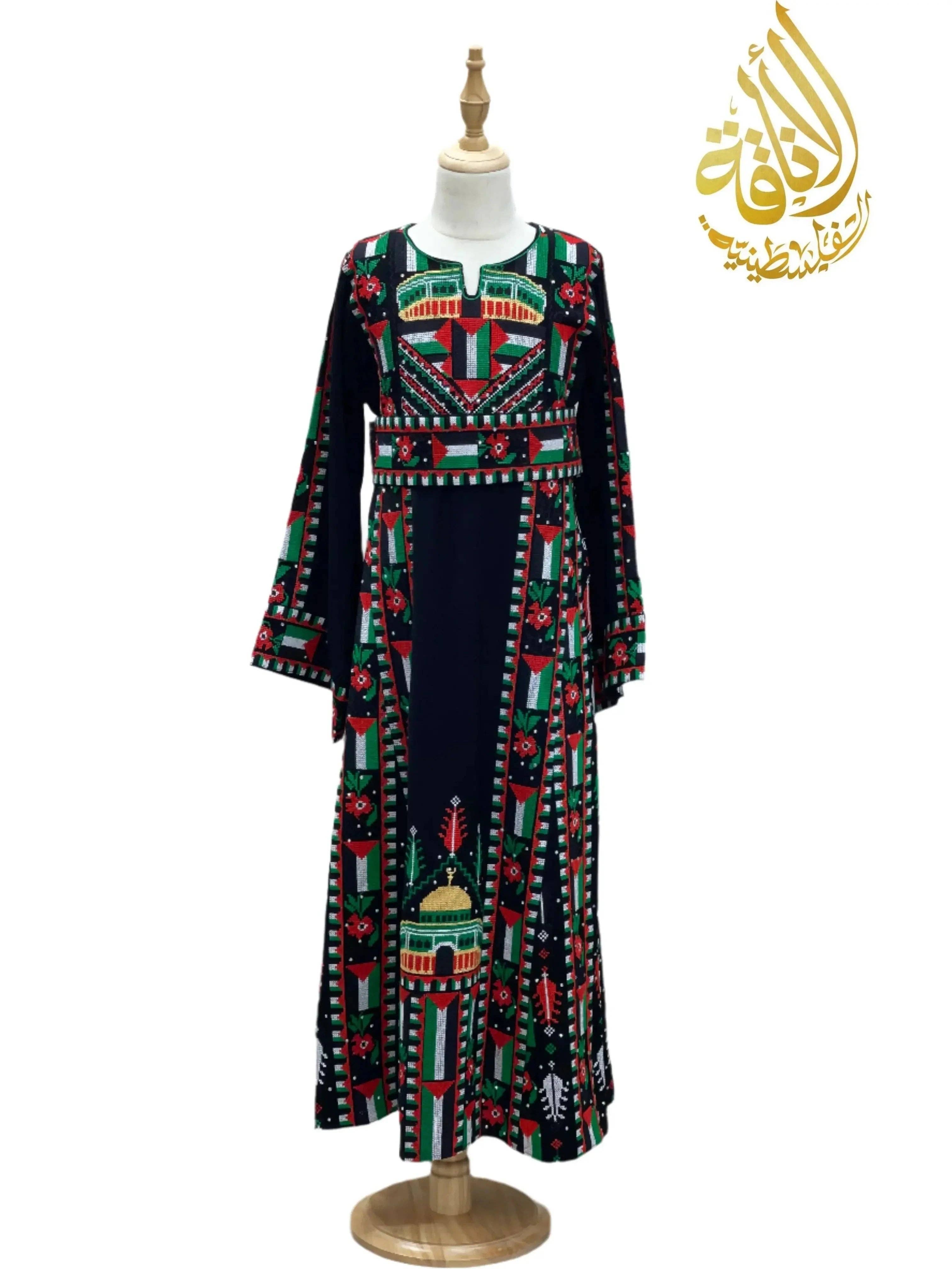 Palestinian Elegance - Wholesale  - Kids Palestinian & Proud Embroidered Thoub - Celebrate Heritage with Style1