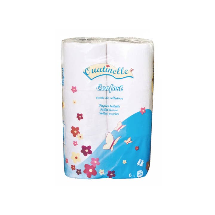 My Podologie - Wholesale Toilet Paper - White embossed toilet paper 2-ply - 200 sheets - 6 rolls