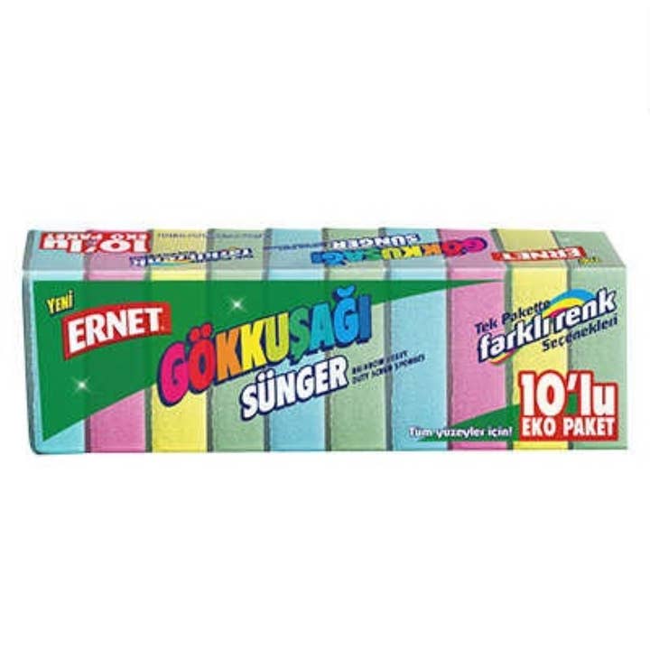 Multicolor Esponja de Fregar Ernet Rainbow Heavy Duty de venta al por mayor en Faire