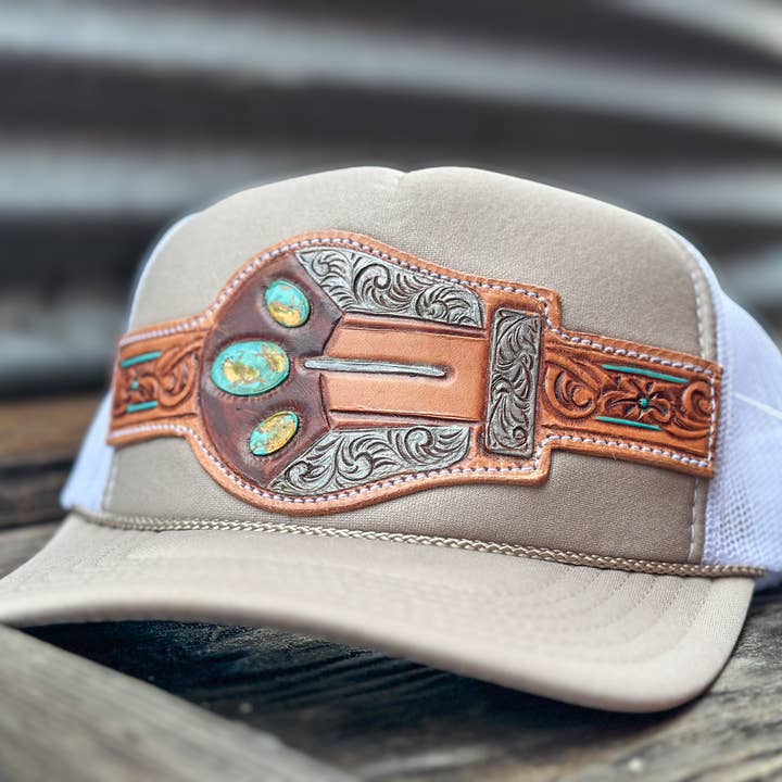 Gorra con Hebilla Turquesa Repujada para venta al por mayor de The Rodeo Rose