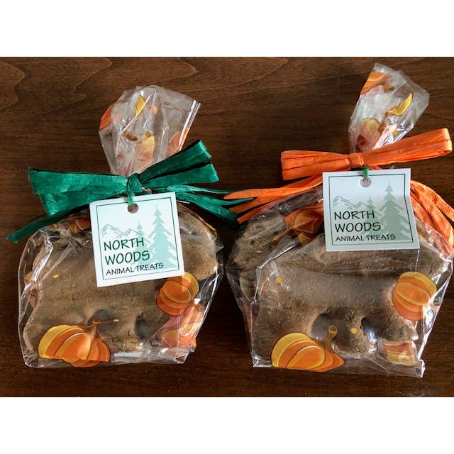 FALL Dog Treat Prepack Gift Bags for wholesale by North Woods Animal Treats and Gifts