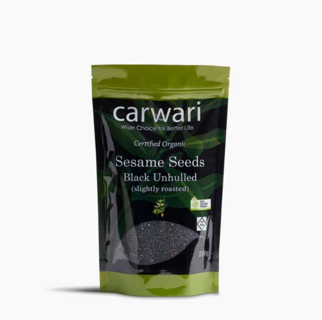 Pickle and Spice - Wholesale Seeds/kernels - Carwari Organic Whole Black Sesame Seeds 200g0