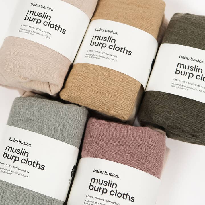 Babu - Wholesale Burp cloth set – Baby - Muslin Burp Cloth Set (2 pack)9