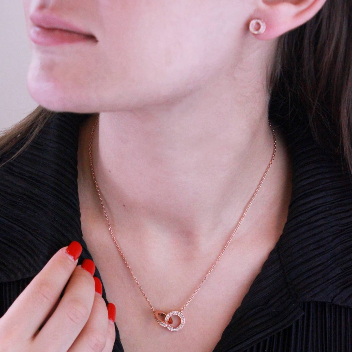 CARALI / MYC Paris - Wholesale Jewelry Set - Ophir Jewelry - Rose Gold and Crystal1