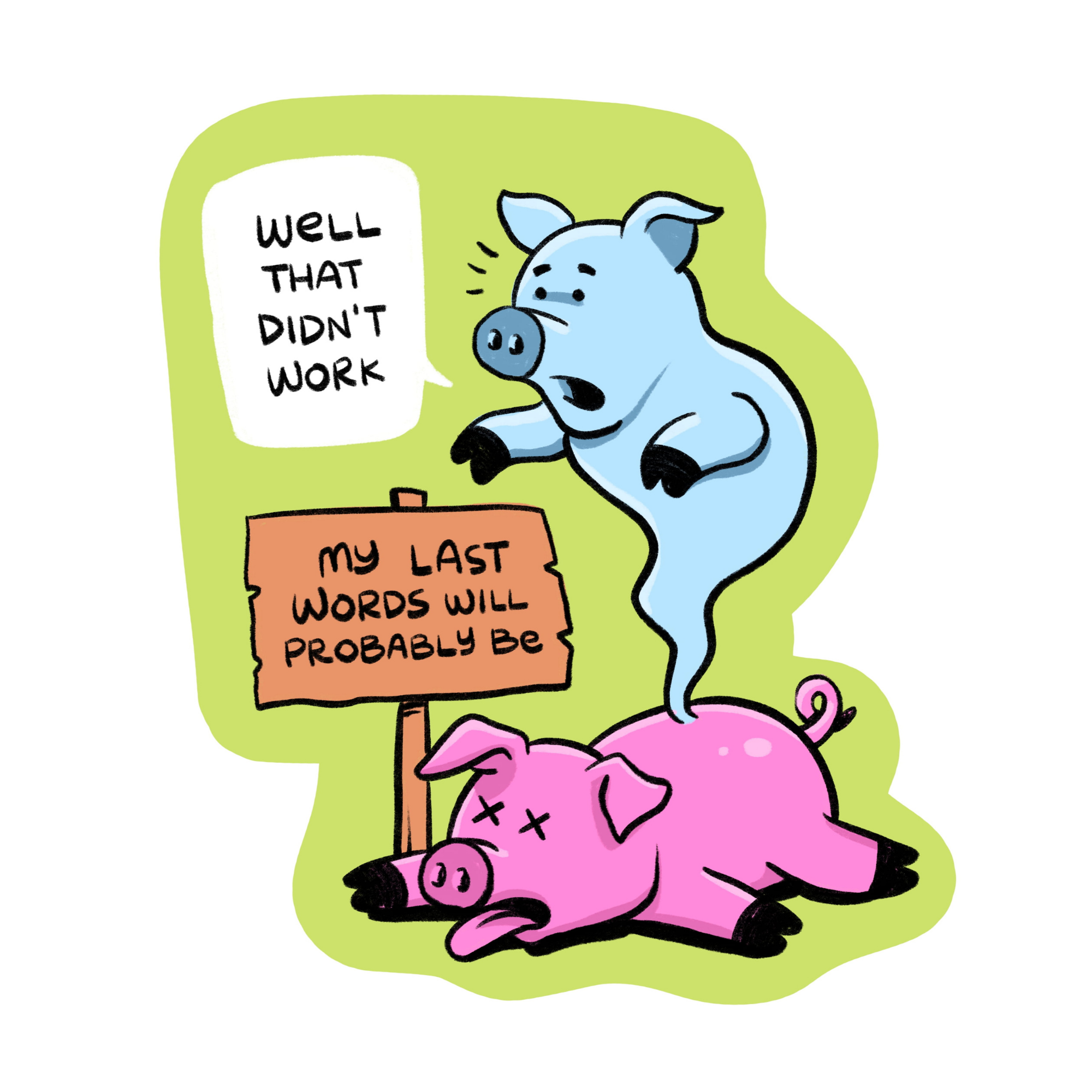 Sleazy Greetings - Vente Autocollant - Eh bien, ça n'a pas marché - Autocollant vinyle drôle0