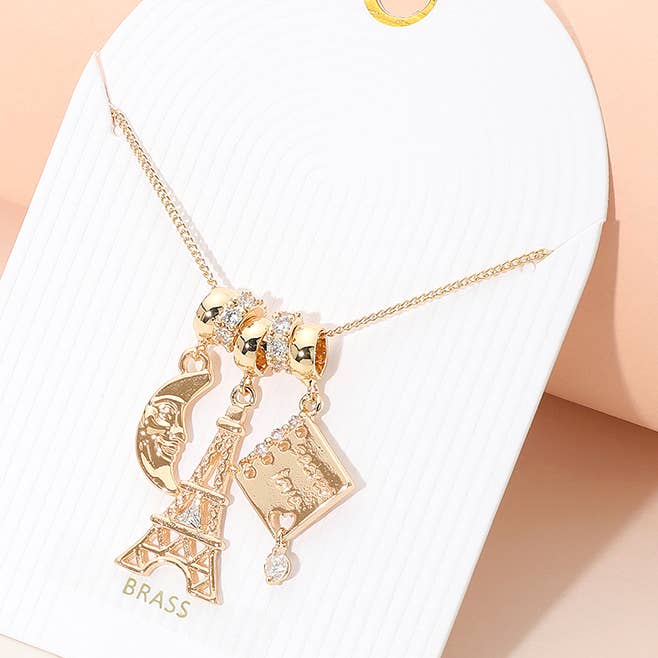 Crescent Moon Eiffel Tower Secret Love Book Charm Beaded Necklace and other Purchase Wholesale porte cle tour eiffel. Free Returns & Net 60 Terms on Faire trending on Faire.