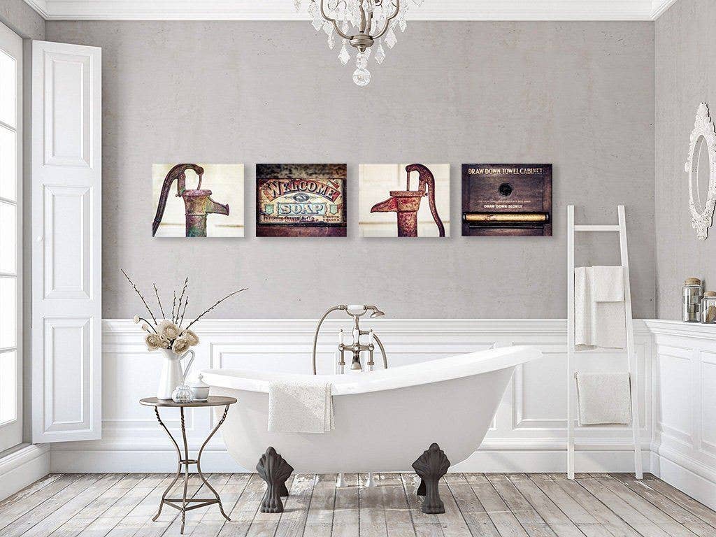 Lisa Russo Fine Art - Wholesale Gallery Wall Set - Warm Country Bathroom Decor | Art Prints Set of 42