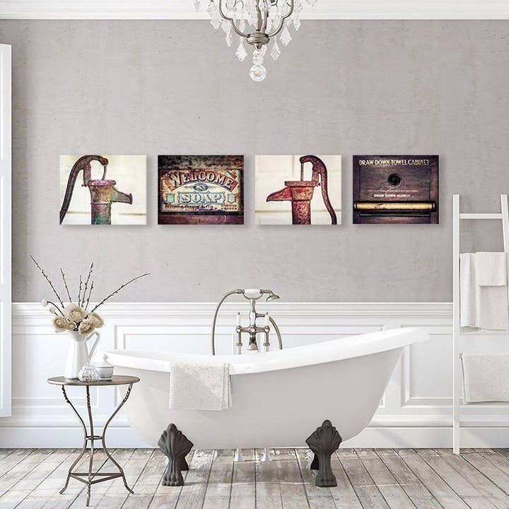 Lisa Russo Fine Art - Wholesale Gallery Wall Set - Warm Country Bathroom Decor | Art Prints Set of 42