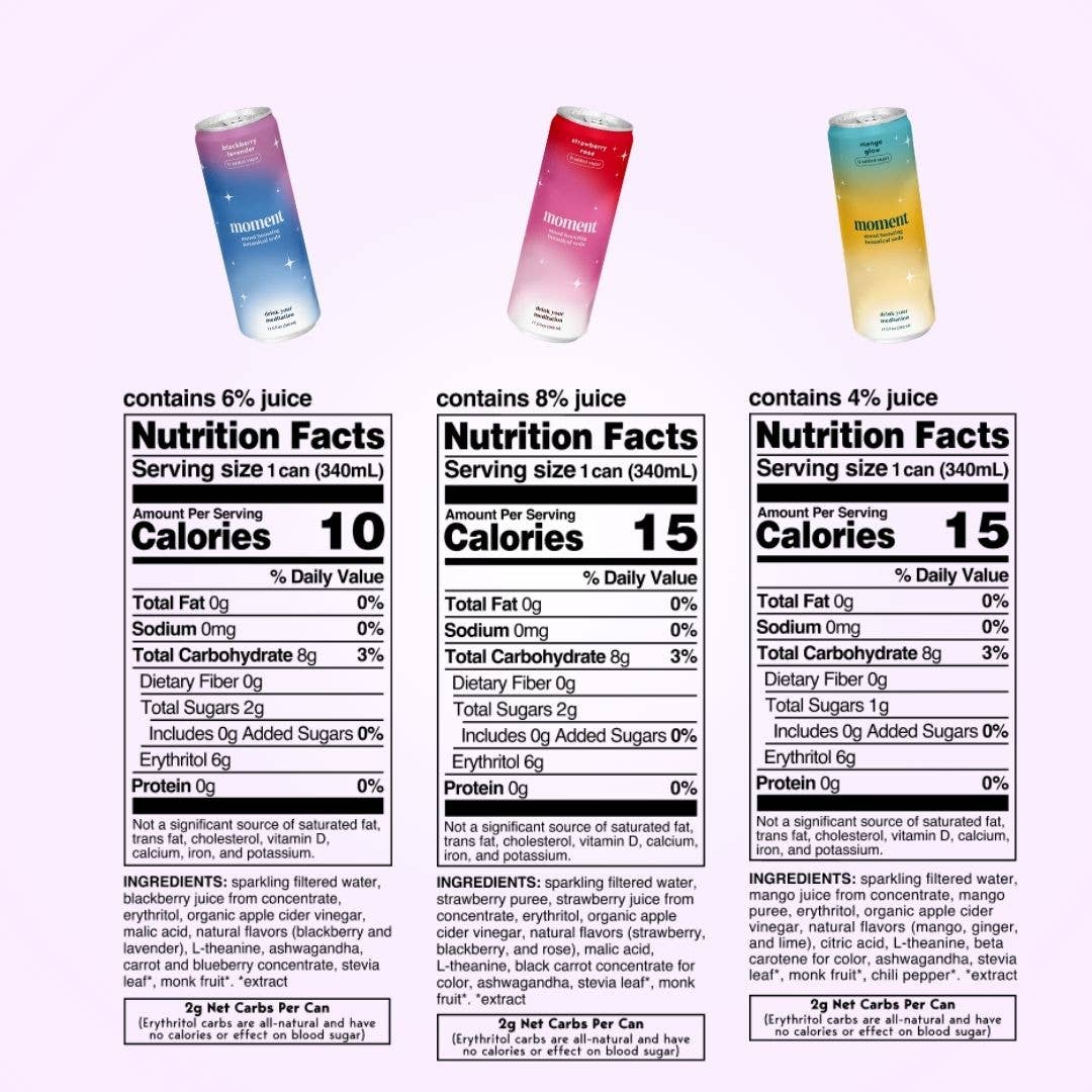 Moment - Wholesale Soda/Carbonated Drink - bestsellers (botanical soda | 18 pack)5