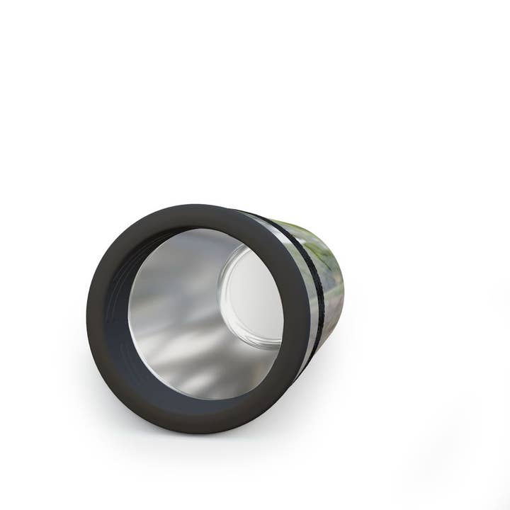 Elemental - Wholesale Drink Huggers & Koozies - Slim Can Cooler - 12oz White Marble Stainless Steel4