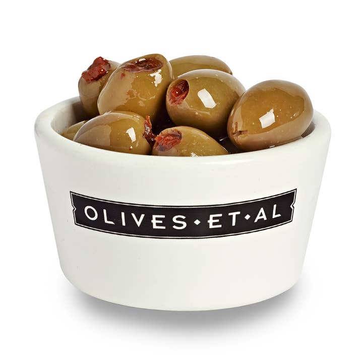 Sun Dried Tomato Stuffed Olives, 2kg for wholesale by Olives Et Al