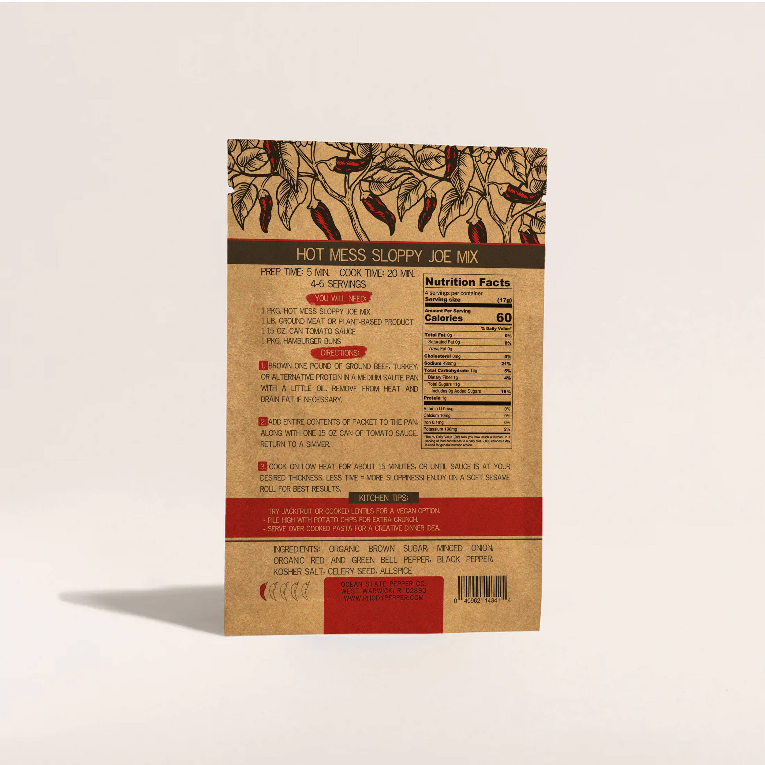 Ocean State Pepper Co. - Wholesale Dried Spice Mix - Hot Mess Sloppy Joe Mix1