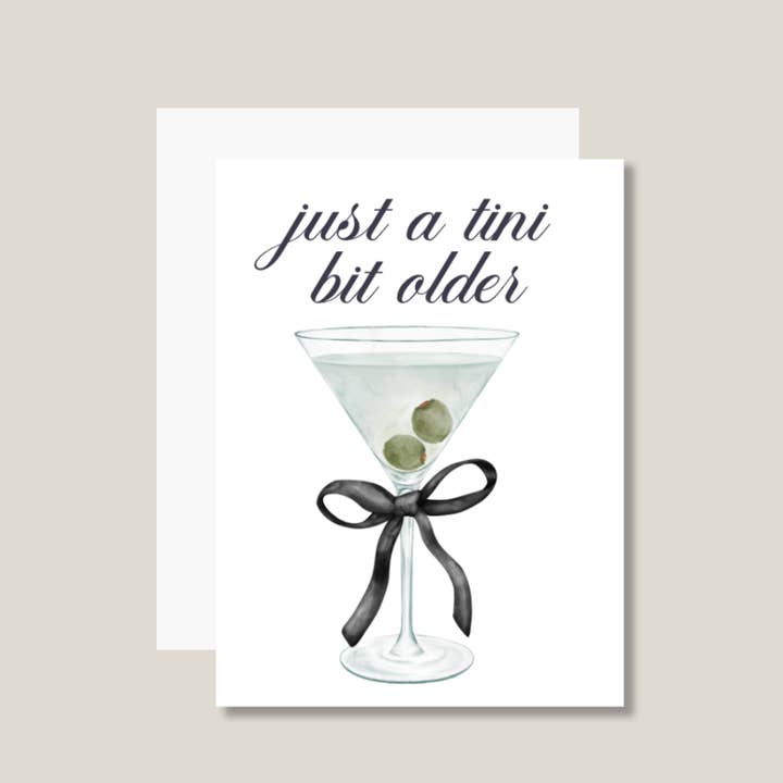 Pretty Pages - Wholesale Birthday Card - Just a tini bit older | Cocktail Birthday Card