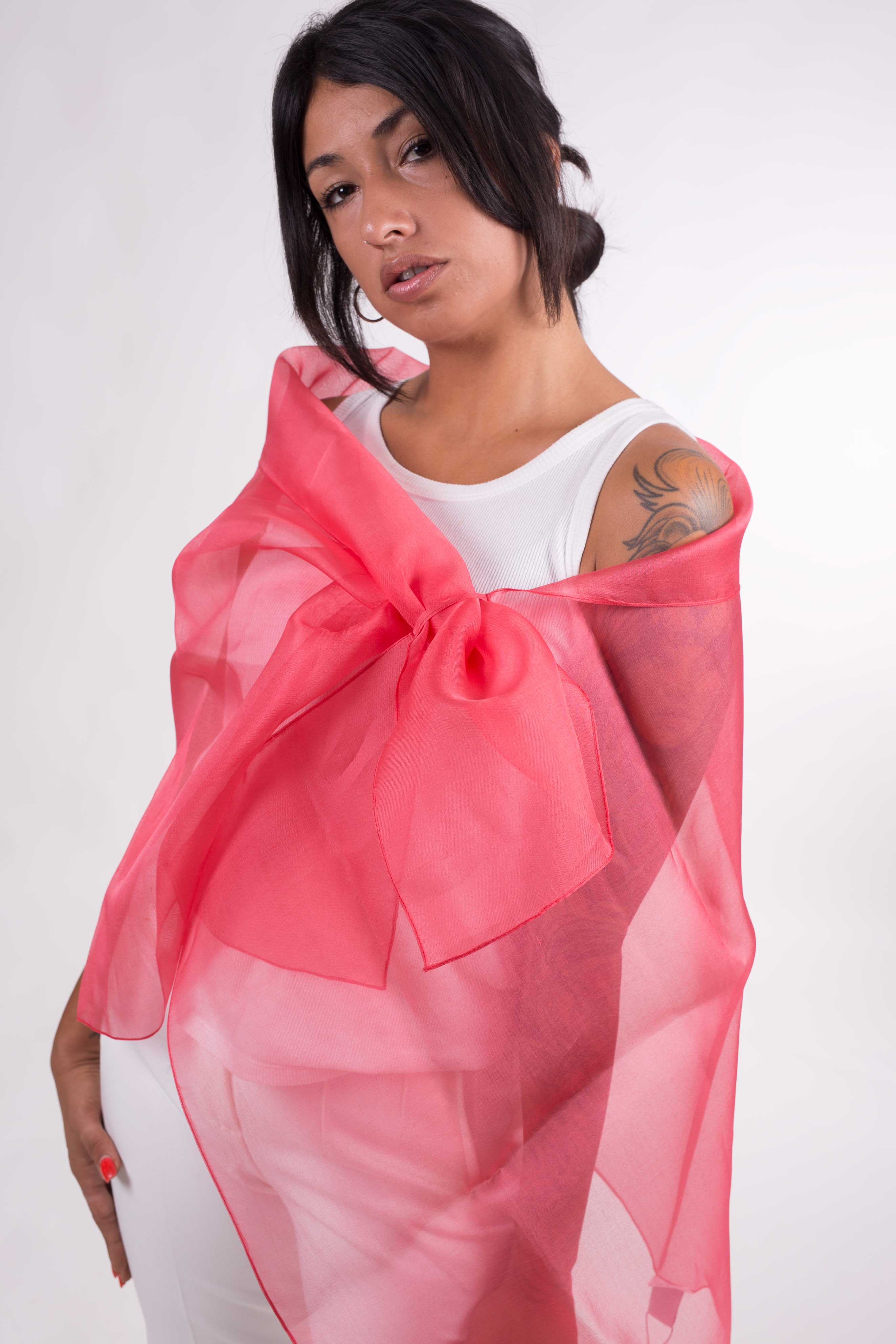 MR Complements - Venta al por mayor Chal - Mujer - Chal de Organza Seda Natural4