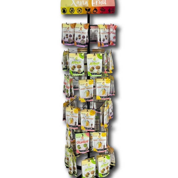 Xana Fruit Soft Dried Fruit 120 Bags – Floor Display Shipper for wholesale by Smithco Distributing