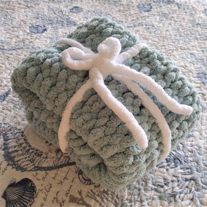 Outer Banks Treasure - Wholesale Bedding Blanket - Kids & Baby - Chunky Knit Handmade Toddler and Baby Blankets Solid Colors6