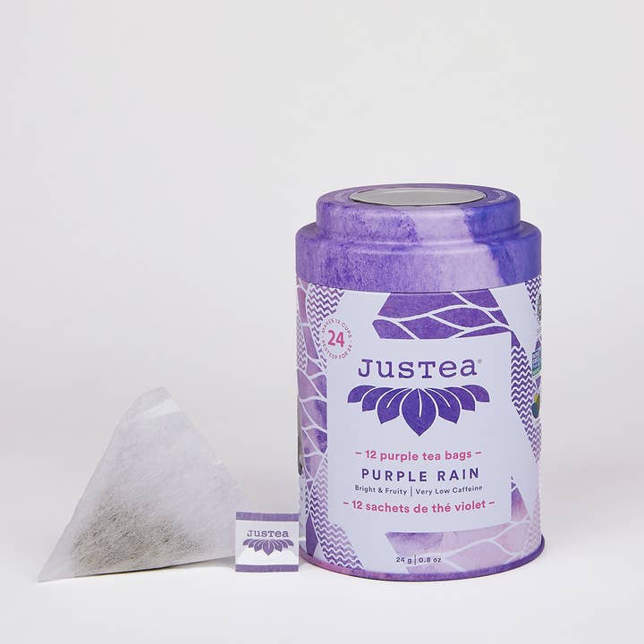 Purple Rain Tea Bag Tin - Organic, Fair-Trade, Purple Tea for wholesale by JusTea DE (Galeno GmbH)