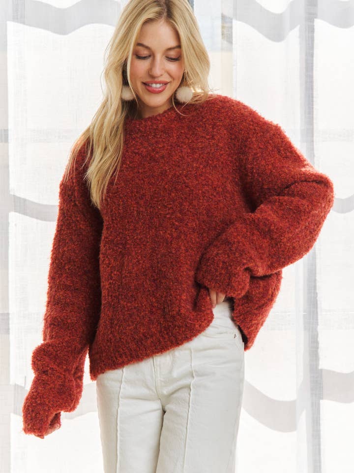 ADORA LA - Wholesale Knit Sweater - Women's - CESW3451A - WARM N COZY FUZZY SWEATER TOP8
