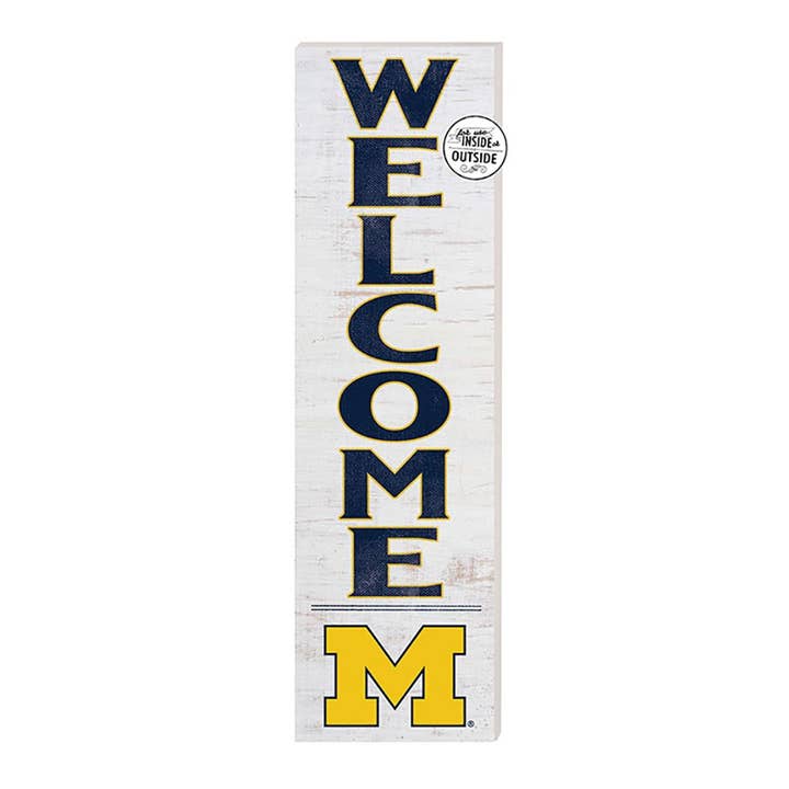 10x35 InOutdoor Sign WELCOME Michigan Wolverines for wholesale by KH Sports Fan