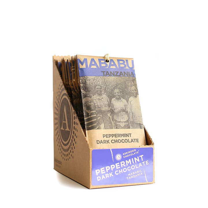 Askinosie Chocolate - Wholesale Chocolate Bar - Peppermint Dark Chocolate Bar (POP of 15)