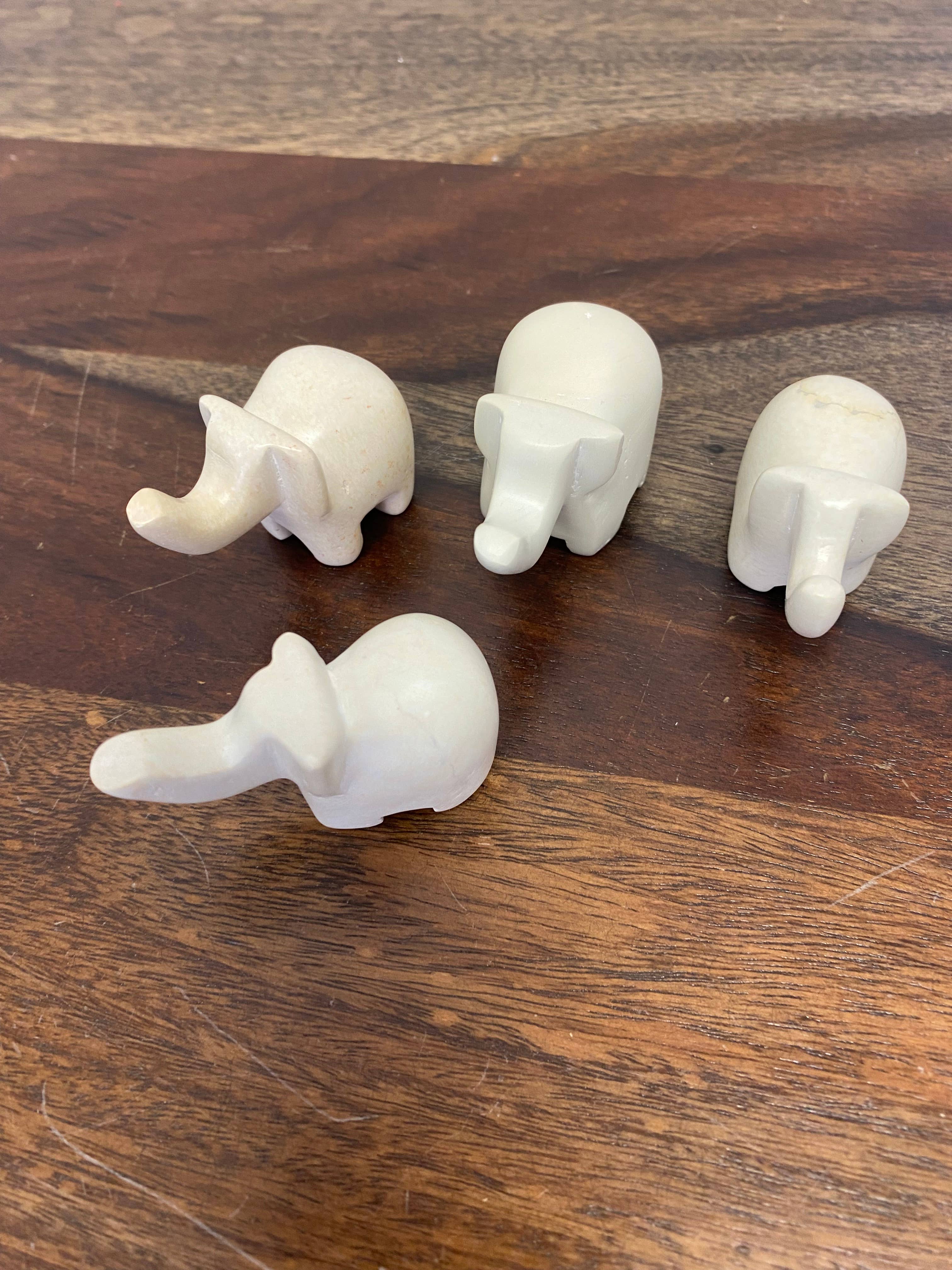 Gitzell FairTrade - Wholesale Decorative Figurine - Soapstone Animal Figurine, elephant small2