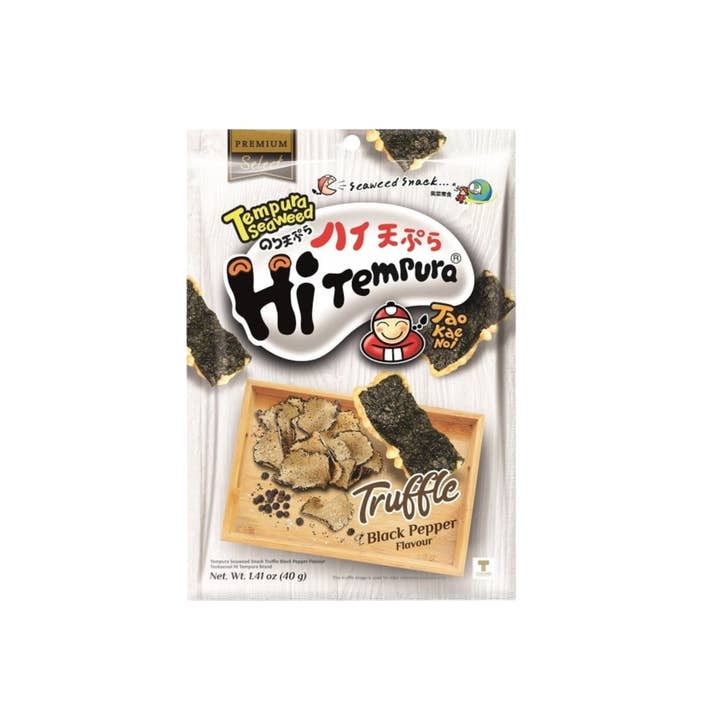 utoppa GmbH - Wholesale Crisps - Tao Kae Noi Seaweed Snack Tempura Black Truffle & Pepper 40 g