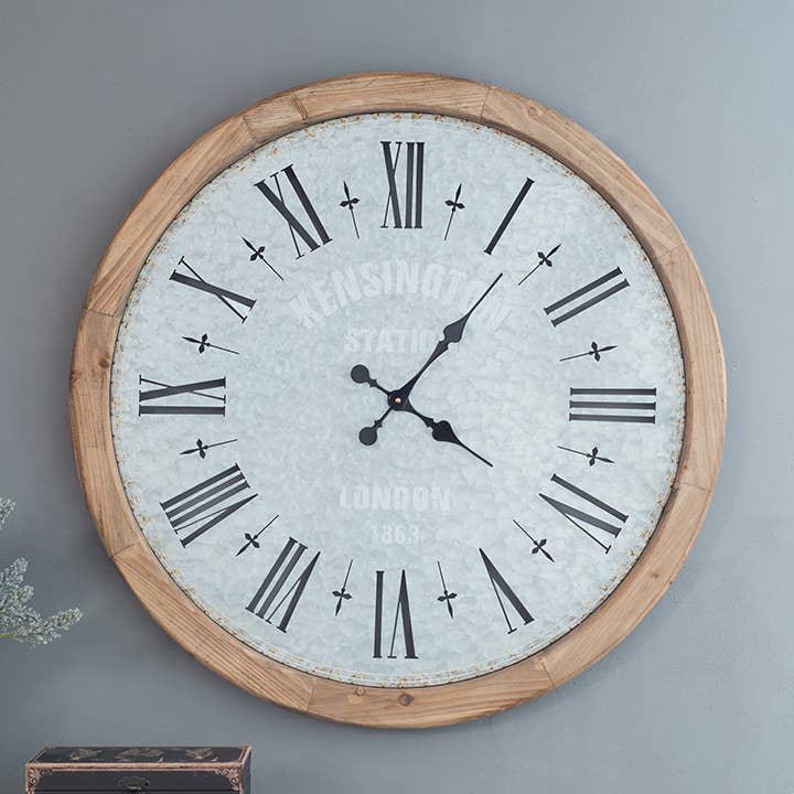 A&B Home Group Inc. - Wholesale Wall clock - D32.5" Rustic Kensington Wall Clock0