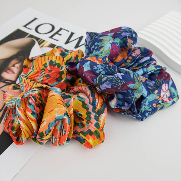TheDivaSoap - Wholesale Scrunchie - Women's - Vintage Floral Print Soft Scrunchies7