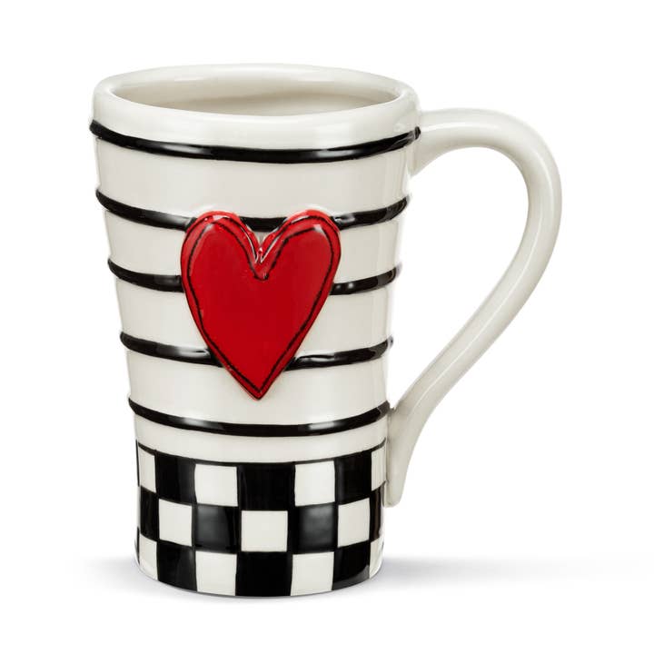 DEMDACO - Wholesale Coffee Mug - Checker Red Heart Mug0