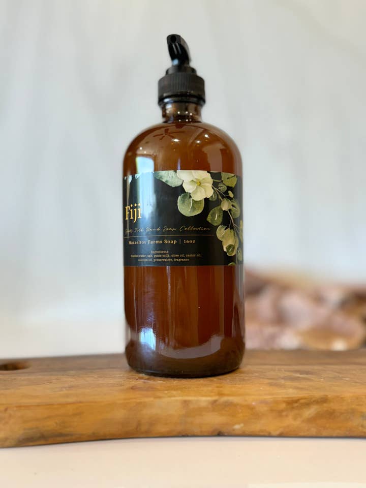 Fidji - Savon liquide pour les mains 16 oz pour la vente par Mazzeltov Farms Soap Co.