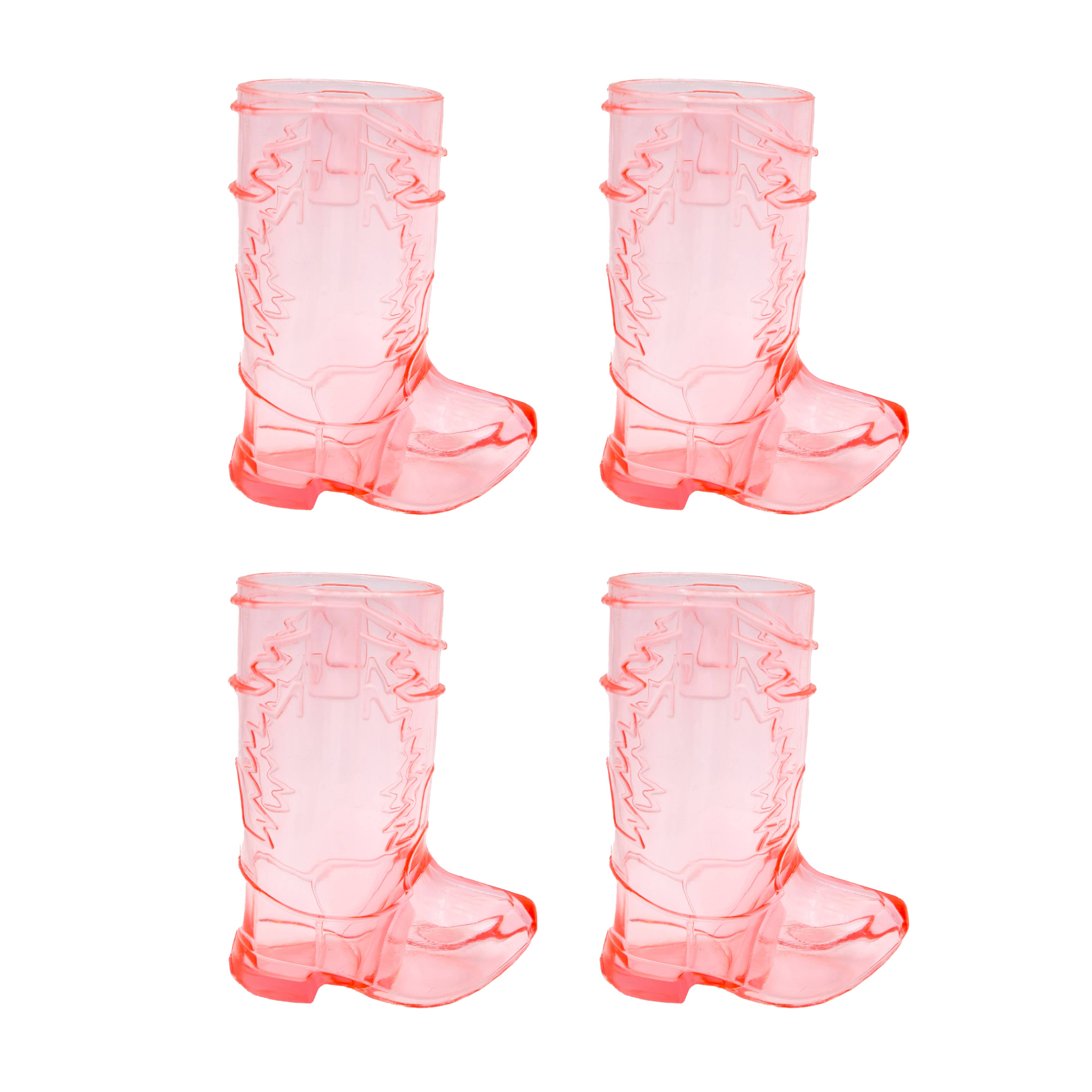 NPW - Wholesale Shot Glass - Western Pink Boot Shot Glasses3