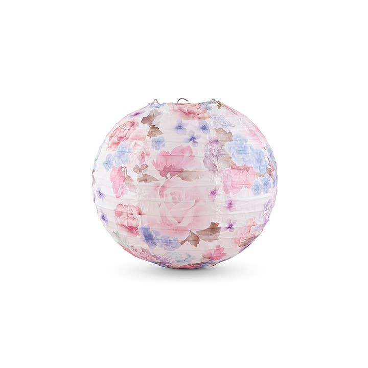Weddingstar Inc. – wholesale Paper lantern/lamp – Round Paper Lantern With Vintage Floral Print - Small