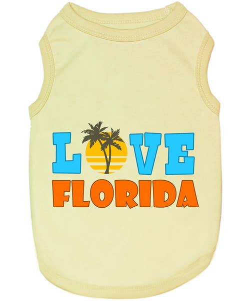 Parisian Pet® - Wholesale Pet Shirt - Dog - Love Florida Dog T-Shirt Adorable Pet Tee for Florida Lovers