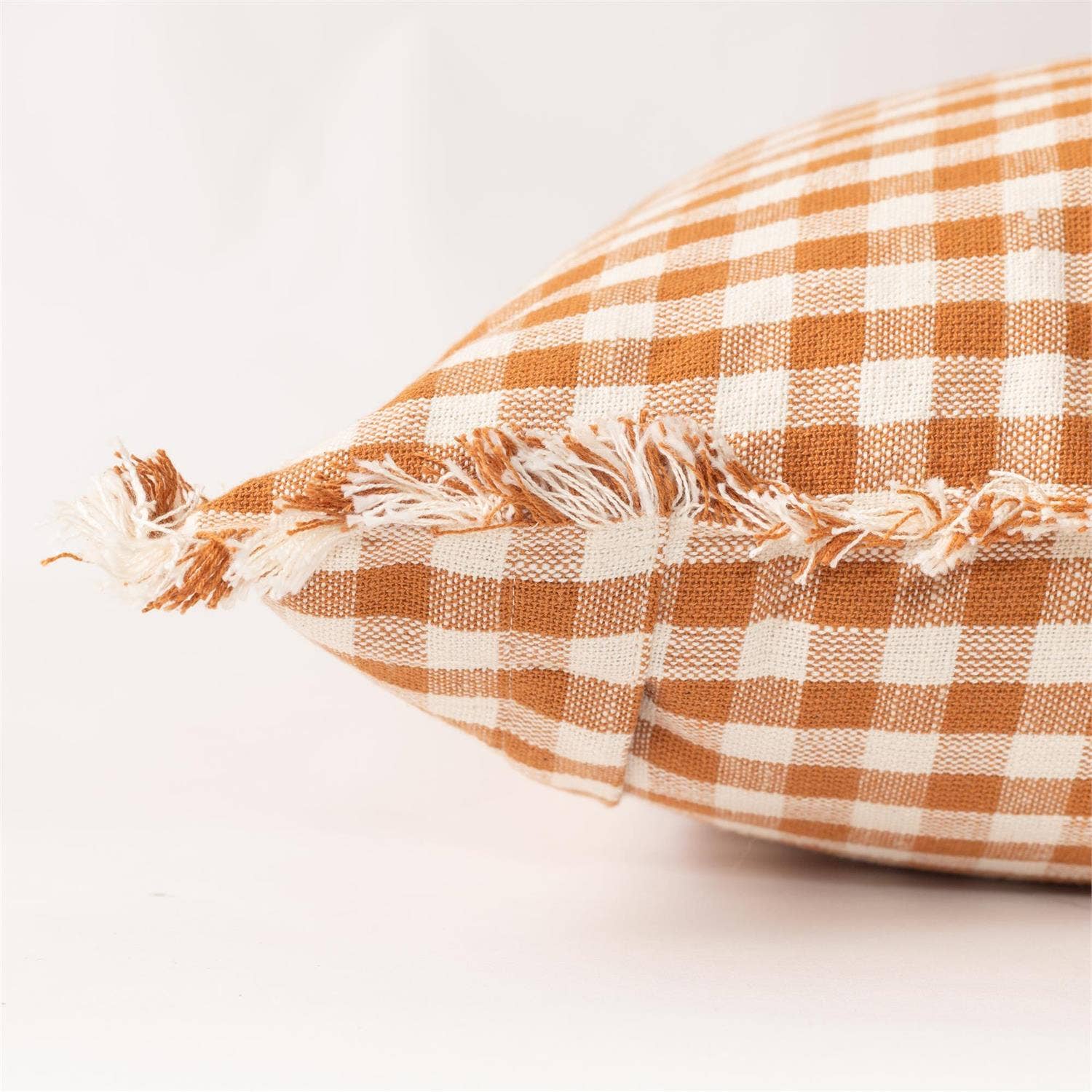 Audrey's Home & Gift - Wholesale Throw/Decorative Pillow - Pillow - Rust And Cream Check (Pk/02)2