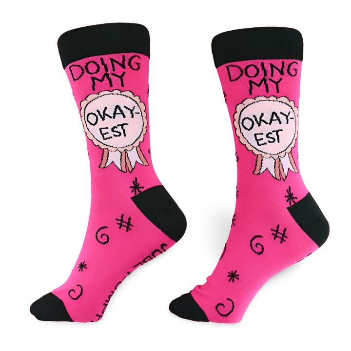 Doing My Okay-est Socks - Unisex Medium for wholesale by Jubly-Umph