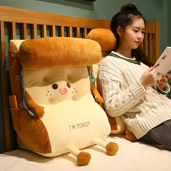 SOGA International Pty Ltd - Wholesale Throw/decorative pillow - Cute Face Toast Bread Wedge Cushion Small8