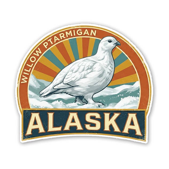 Autocollant Alaska Icon - Lagopède des saules pour la vente par Sticker Atlas