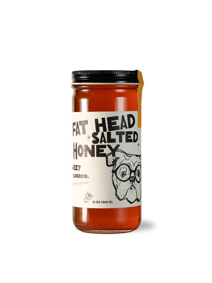 12 oz Salted Honey for wholesale by Fat Head Honey Farms
