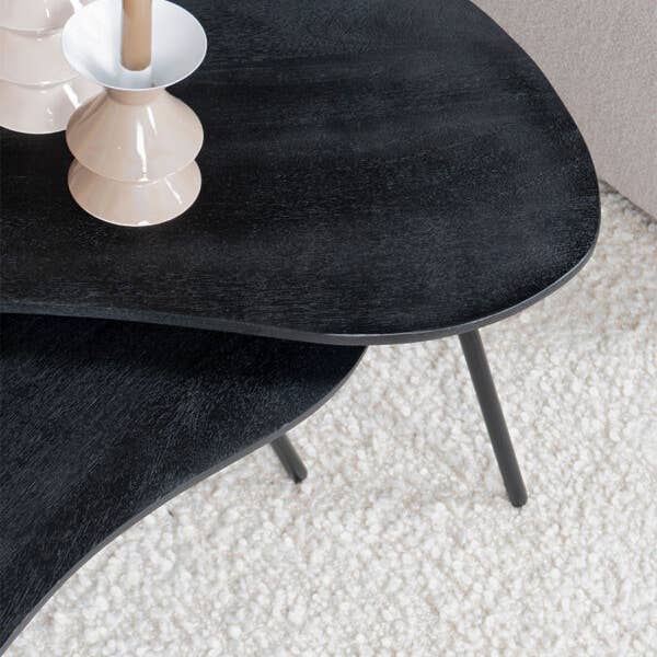 Home67 - Wholesale Coffee Table - Ludo Black Coffee Table — Organic — Set of 26