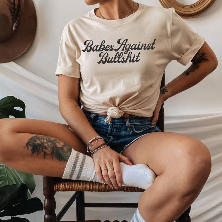 Babes Against Bullshit Tee for wholesale by Print Works