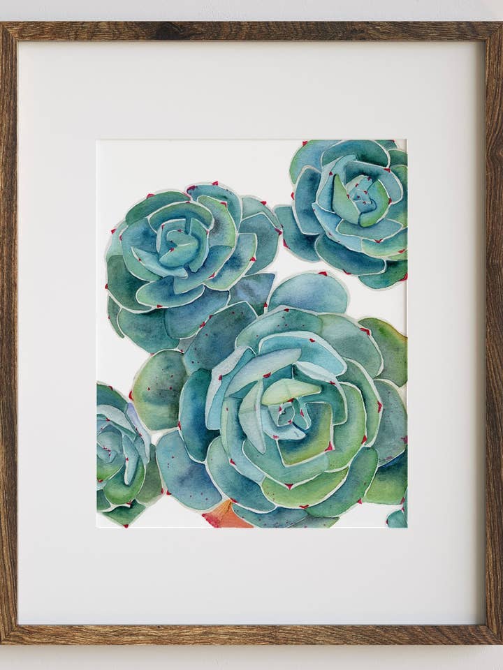 Succulents at the Beach Art Print for wholesale by Jradartdesign