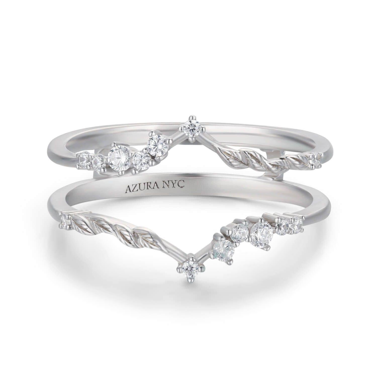 Azura Jewelry – wholesale Förlovningsring – Sonoran Sunrise Moss Agate Ringset Massivt Vitguld7